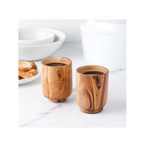Mug en bois rustique fait main, tasse à café en bois massif, finition naturelle, vaisselle écologique pour thé, café, bière, jus - Product Image 1