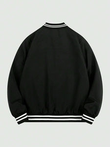 Chaqueta Varsity Vintage de Alta Gama con Logotipo Personalizado para Hombre - Chaqueta de Invierno Transpirable de Secado Rápido con Cuello Alto de Alta Calidad - Product Image 6