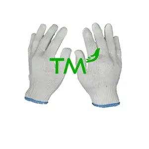 价格优惠10规55克天然白色工作棉手套Vtietnam供应商