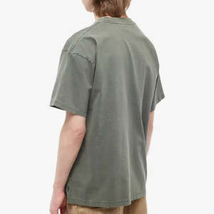 Camiseta de algodón de color liso para hombre High Click con bolsillo en el pecho, venta al por mayor, logotipo personalizado, camisetas de manga corta en blanco para personalizar - Product Image 3