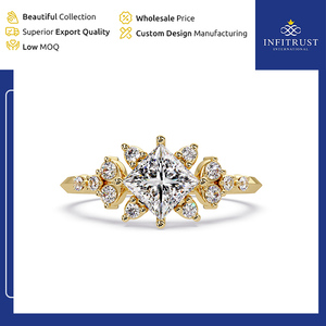 Anillos de Diamantes Solitarios de Plata de Ley 925 Hechos a Mano, con Claridad VVS, a Precio Genuino para Compradores al por Mayor, Venta Global - Product Image 2
