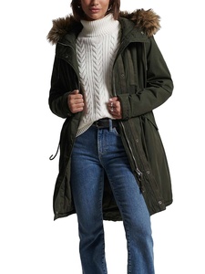 Custom Women's Winter Long Faux Fur Hooded Parka Jacket with <b>Wool</b> Lining Zipper Closure - Product Image 5