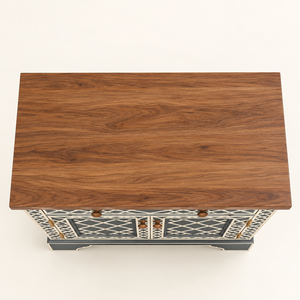 Armoire de rangement décorative de luxe en os incrusté, faite à la main, de haute qualité, pour chambre à coucher, salon, meuble buffet - Product Image 3