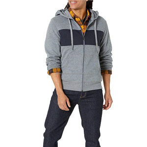 Sweat à capuche personnalisable pour homme 2026, coupe oversize, zippé, en tissu éponge épais 100 % coton, respirant, écologique, avec logo brodé - Product Image 5