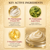 Crème filtrante éclaircissante et illuminatrice multi-vitamines, niacinamide, TXA, pour usage diurne, effet éclat, vente en gros, marque privée