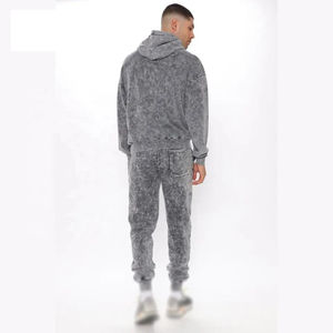 Dernier style, couleur personnalisée, survêtement d'hiver pour homme à capuche, effet délavé, 100% coton, séchage rapide, respirant, léger, OEM - Product Image 5