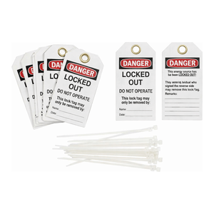 Étiquettes de danger Brady Lockout Tagout laminées 5,75x3 pouces pour la sécurité de l'entretien - Product Image 3