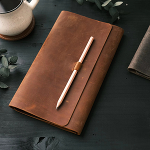 Custom Logo Leather <b>A5</b> Journal Case Refillable Notebook Holder Organizer Protection Smell Proof Heavy Duty LNBC-0041 - Product Image 1