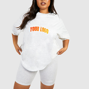 Vêtements pour femmes Nouvelle mode T-shirt moulant à col rond et manches courtes de couleur unie pour femmes Ensembles décontractés deux pièces avec short Été 2026 - Product Image 4