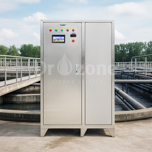 เครื่องกำเนิดโอโซนอุตสาหกรรมสำหรับบำบัดน้ำ 300 กรัม/ชม. 500 กรัม/ชม. 2000 กรัม/ชม. ระบบควบคุม PLC - Product Image 5