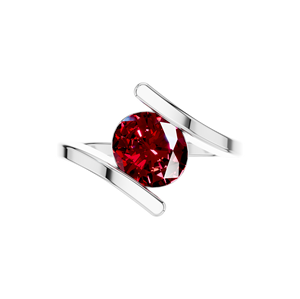 Bague de fiançailles en or massif 14 carats, taille ovale classique, pierre précieuse rubis cultivée en laboratoire, rose jaune blanc de haute qualité pour anniversaires - Product Image 5