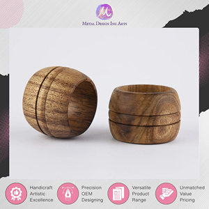 Fabricante y Exportador de Origen Indio que Vende Ampliamente Juegos de 4 Anillos de Papel para Servilletas de Madera a un Excelente Precio de Mercado - Product Image 3