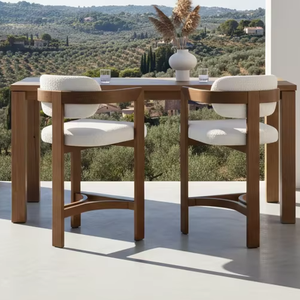 Chaise de bar Vasto en teck naturel de qualité supérieure, style contemporain moderne pour mobilier commercial d'intérieur - Product Image 6