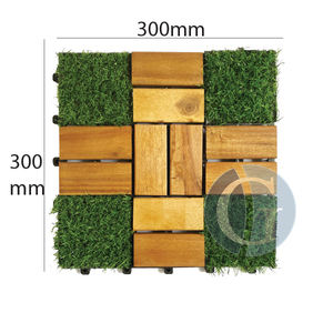 Dalles de sol en bois d'acacia imperméables à emboîtement pour usage intérieur et extérieur - Product Image 2