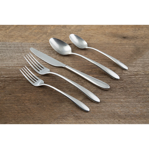 Ensemble de couverts modernes en acier inoxydable argenté 5 pièces, miroir, couteau, fourchette, cuillère, vaisselle de table occidentale au meilleur prix - Product Image 5