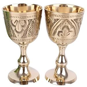 Handcrafted Modern Design Top Quality Brass Chalice <b>Goblet</b> for Communion and Ceremonies Religious Vessel for Church wholesale - Product Image 6