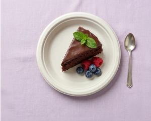 Assiette de service ronde biodégradable et compostable de 7 pouces pour les fêtes et les hôtels - Product Image 2