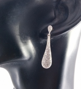 Pendientes de Lujo de Plata de Ley 925 con Diamantes Blancos Naturales Redondos, Hechos a Mano, Joyería Fina, Regalo para Mujer, 1.10 Ct - Product Image 4