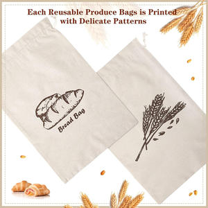 Bolsa de Yute Natural para Pan con Forro de Algodón, Bolsa Reutilizable para Guardar Pan para Uso en Cocina y Panadería - Product Image 2