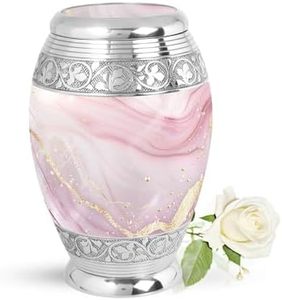 Recipiente Conmemorativo para Cenizas de Cremación de Aluminio para Adultos, Decorativo y Tradicional, con una Textura Exterior Elegante y Refinada - Product Image 2