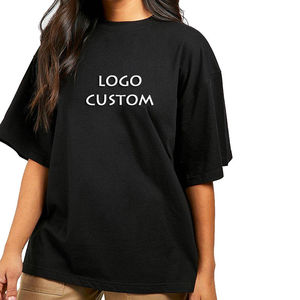 Camiseta de Manga Corta con Estampado Gráfico Unisex, Algodón/Poliéster, OEM ODM, Logotipo Personalizado con Impresión Puff, Camisetas Bordadas para Mujer - Product Image 5