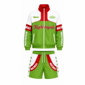 Chaqueta y Pantalón Corto Deportivo de Nylon con Logotipo Personalizado OEM ODM, Chaqueta con Cremallera y Logotipo DTF, Conjunto Deportivo de 2 Piezas para Hombre - Product Image 1