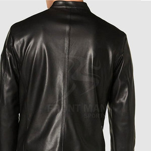 Chaqueta de Invierno para Hombre, Estilo Moderno, de Piel de Vaca, Cuello Alto, Alta Calidad, Transpirable, Ecológica, de Secado Rápido, Interior Suave, Casual - Product Image 3