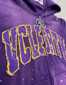 Sudadera con capucha personalizada de 400 g/m² para hombre, estilo boxy, de peso pesado, con efecto desgastado por el sol, lavado ácido, pedrería, oversize, hombros caídos, con cremallera y efecto desgastado, en varios colores. - Product Image 4