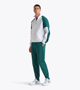 Ensemble de survêtement décontracté pour homme en nylon tissé bleu-gris, veste zippée et pantalon, idéal pour les activités sportives en extérieur - Product Image 1