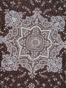 Lowellcraft Embroidered Net & Organza Fabric Square <b>Table</b> <b>Cover</b> Customizable Floral Design Handmade for Weddings Home Hotels - Product Image 3