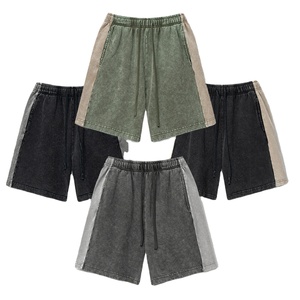 Shorts Cargo Homme Personnalisés d'Été 5 Pouces, Style Rétro avec Patchs de Couleurs et Cordon de Serrage en Tissu Éponge – Nouveauté Tendance - Product Image 5