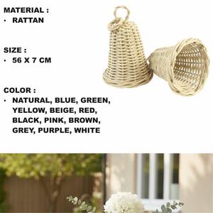 Cloche de Noël artisanale en rotin - Product Image 2