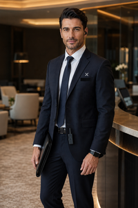 Uniforme personnalisé pour superviseur des relations avec les invités du salon VIP de l'aéroport pour hommes |   Uniformes de pilote et d'équipage de cabine à manches longues pour la gestion des services aériens - Product Image 2