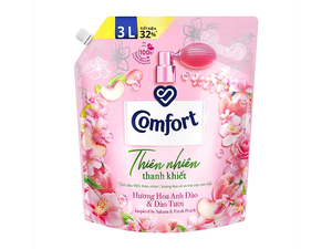น้ำยาปรับผ้านุ่ม คอมฟอร์ท ไมลด์ เนเจอร์ กลิ่นซากุระและพีชสดชื่น 3 ลิตร x 4 ถุง - Product Image 3
