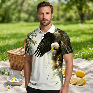 Camisa de punto con estampado animal, antiarrugas, con bolsillo, para hombre, al por mayor, estilo urbano, ligera, oversize, de alta calidad - Product Image 3