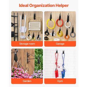 Set di 8 Cinghie Resistenti per Organizzazione del Garage - Organizzatore Portatile per Cavi - Product Image 3