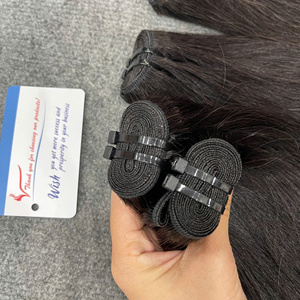 Cabello Humano Vietnamita Remy Natural Liso con Trama Doble a Máquina y Puntas Dobles de 100g, Color Natural - Product Image 2