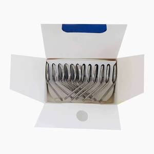 Miroir buccal dentaire professionnel Morje en acier inoxydable argenté avec poignée moletée, instrument chirurgical manuel de classe II CE - Product Image 6