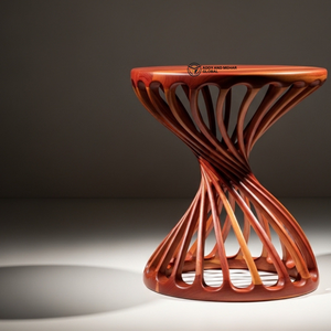 Contemporary Wooden Side <b>Table</b> – Artistic Solid Wood Decorative <b>Stool</b> - Product Image 4