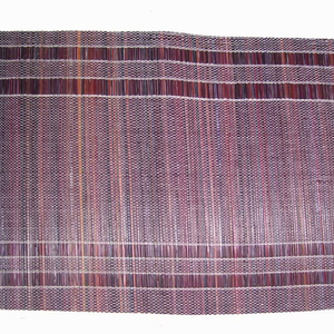 Brown <b>Rectangle</b> Bamboo kora Dyed Cora Fiber Handmade Table MatEco-Friendly Reusable Durable Patterned Dining <b>Placemat</b> Home Kitc - Product Image 1