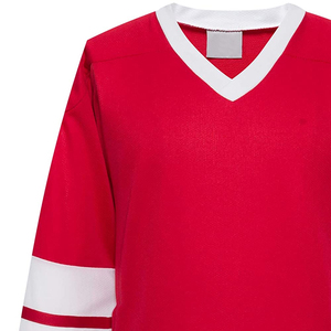 Men's Ice Hockey Jersey QASWA SPORTS Front Logo 100% Cotton Slim <b>Fit</b> <b>V</b>-neck Short Sleeve Breathable Sport Shirt - Product Image 4