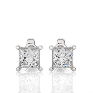 Boucles d'oreilles clous en diamant naturel 1 carat, pureté VS1, couleur G, taille brillant, or 14K, design classique certifié - Product Image 3
