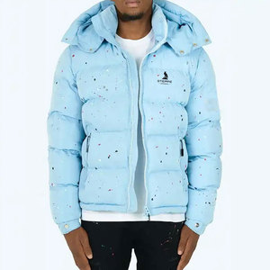 Veste matelassée à capuche de qualité supérieure, très vendue, avec logo sur le devant, chaude et confortable pour l'hiver, pour hommes, en vente en ligne - Product Image 5