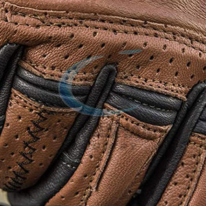 Gants de moto en cuir de haute qualité pour hommes - Gants de course tout-terrain à doigts entiers avec design respirant et antidérapant, tailles personnalisables - Product Image 4