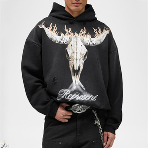 Men's <b>Custom</b> Screen Printing Pullover Hoodie Premium Cotton Fleece Casual Men's Sweatshirt With <b>Custom</b> Logo Supplier OEM - Product Image 1