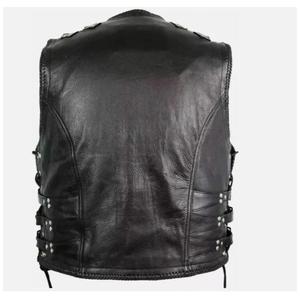 Nouveau Gilet de Moto en Cuir Véritable Tendance 2026 pour Hommes, Grande Taille, Imperméable, Respirant, de Protection, Personnalisable - Product Image 2