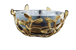 Bol de service classique utilisé pour la maison hôtel Restaurant vaisselle bol à fruits secs décor couleur argent design moderne bols à salade en métal - Product Image 2