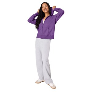 Sweat-shirts à capuche zippés amples et personnalisables en molleton épais pour femmes - Product Image 5