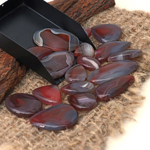 Pierres précieuses d'agate rouge naturelle du Botswana, prix d'usine en gros, pierres brutes pour la fabrication de bijoux, cabochons 20-35 mm - Product Image 4