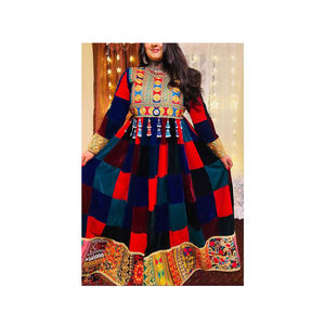 Vestido Largo de Diseño Original para Mujer, Vestido Afgano Bordado al por Mayor para Fiesta, Diseño Único de Alta Calidad - Product Image 1